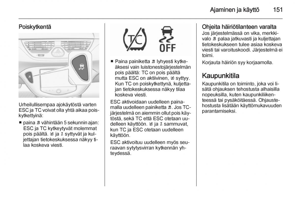 Opel Corsa D omistajan kasikirja / page 153