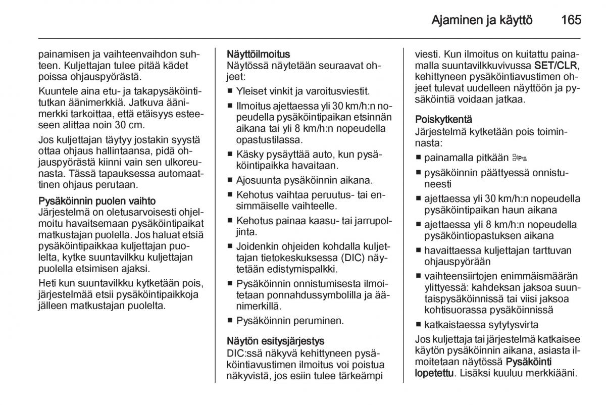 Opel Corsa D omistajan kasikirja / page 167