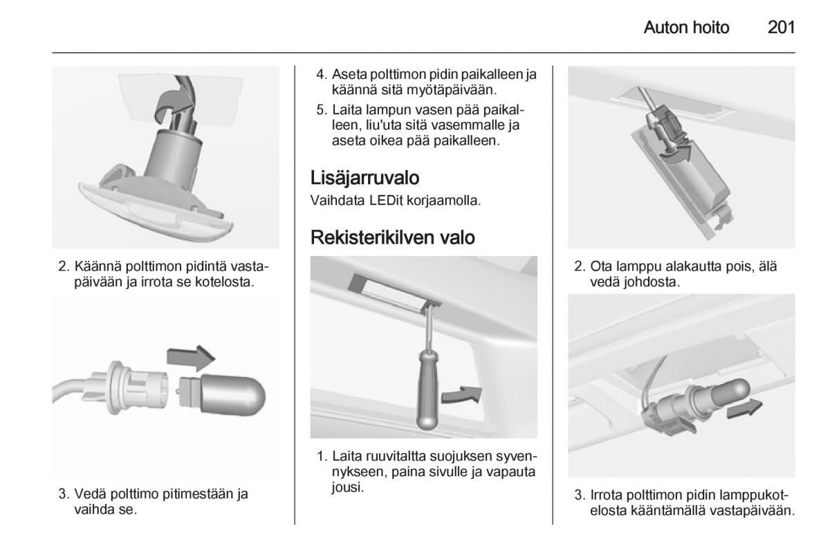 Opel Corsa D omistajan kasikirja / page 203