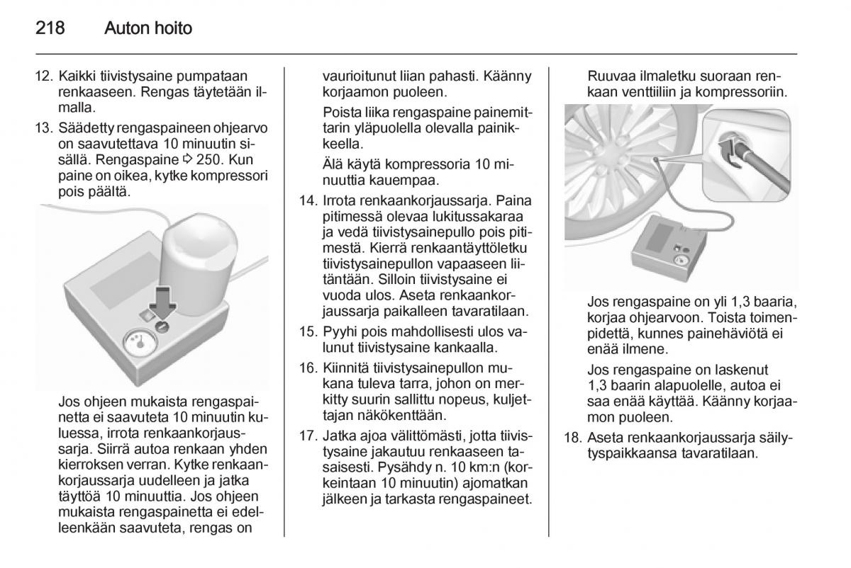 Opel Corsa D omistajan kasikirja / page 220