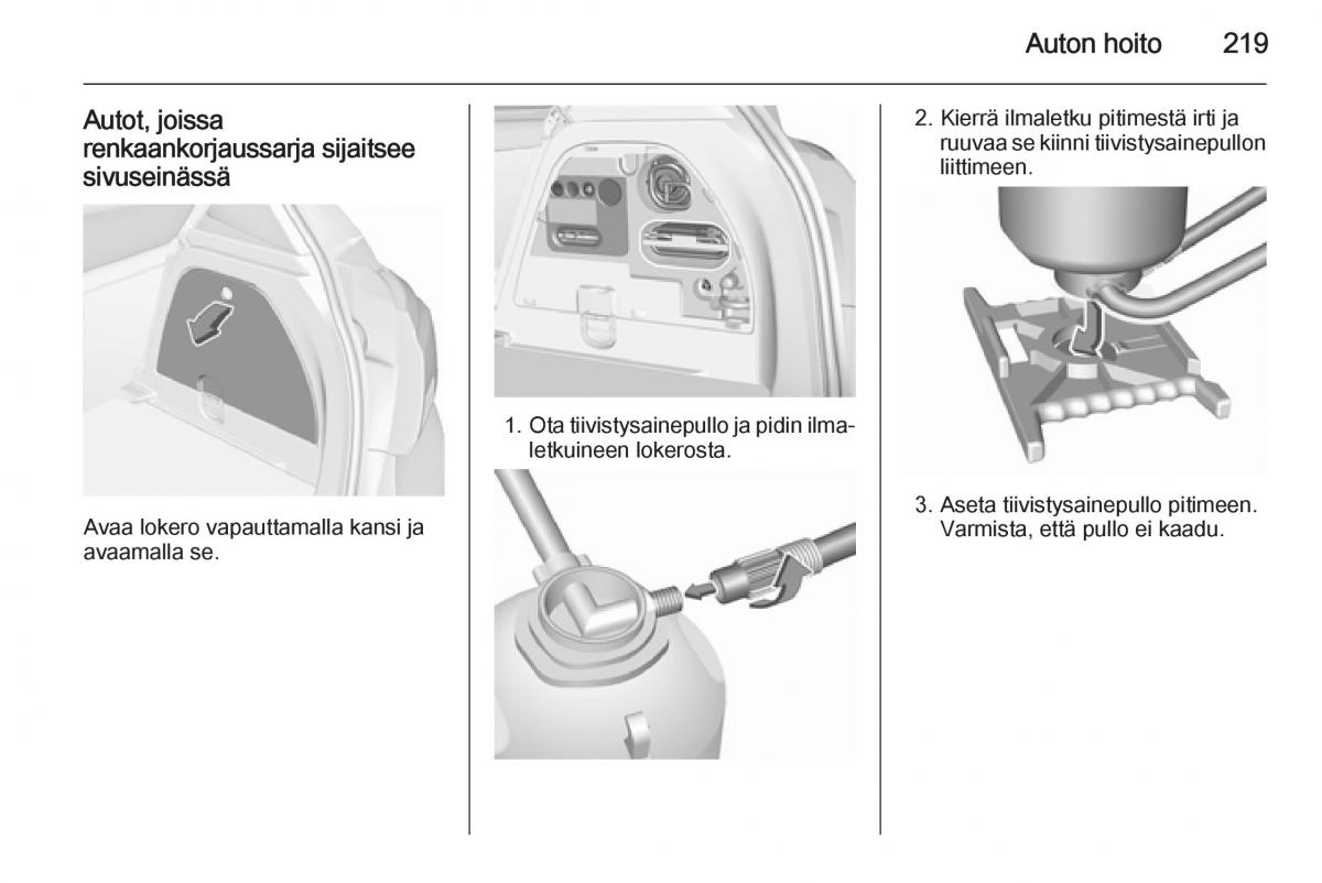 Opel Corsa D omistajan kasikirja / page 221