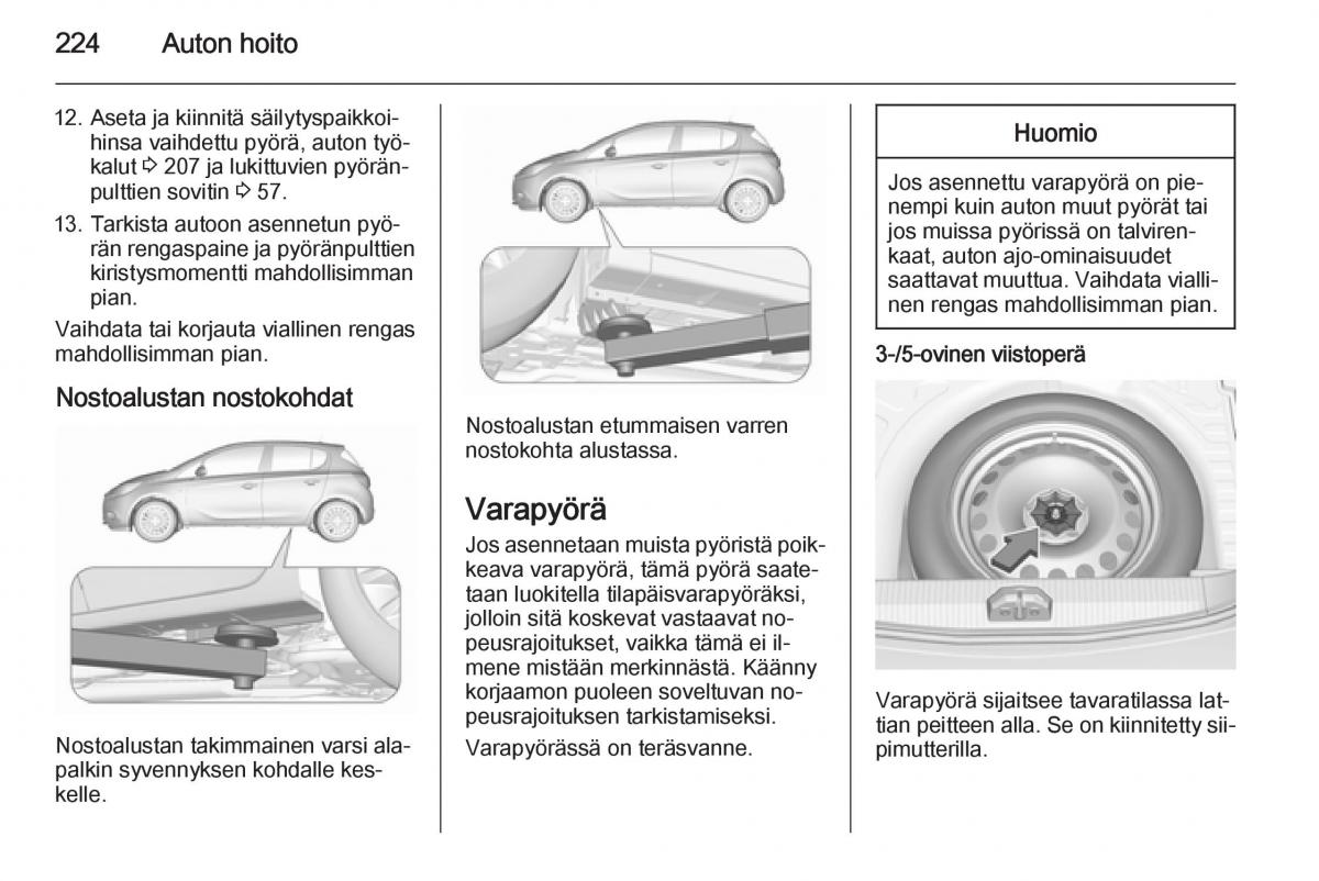 Opel Corsa D omistajan kasikirja / page 226