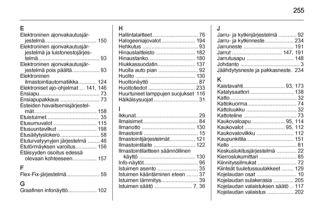 Opel Corsa D omistajan kasikirja / page 257