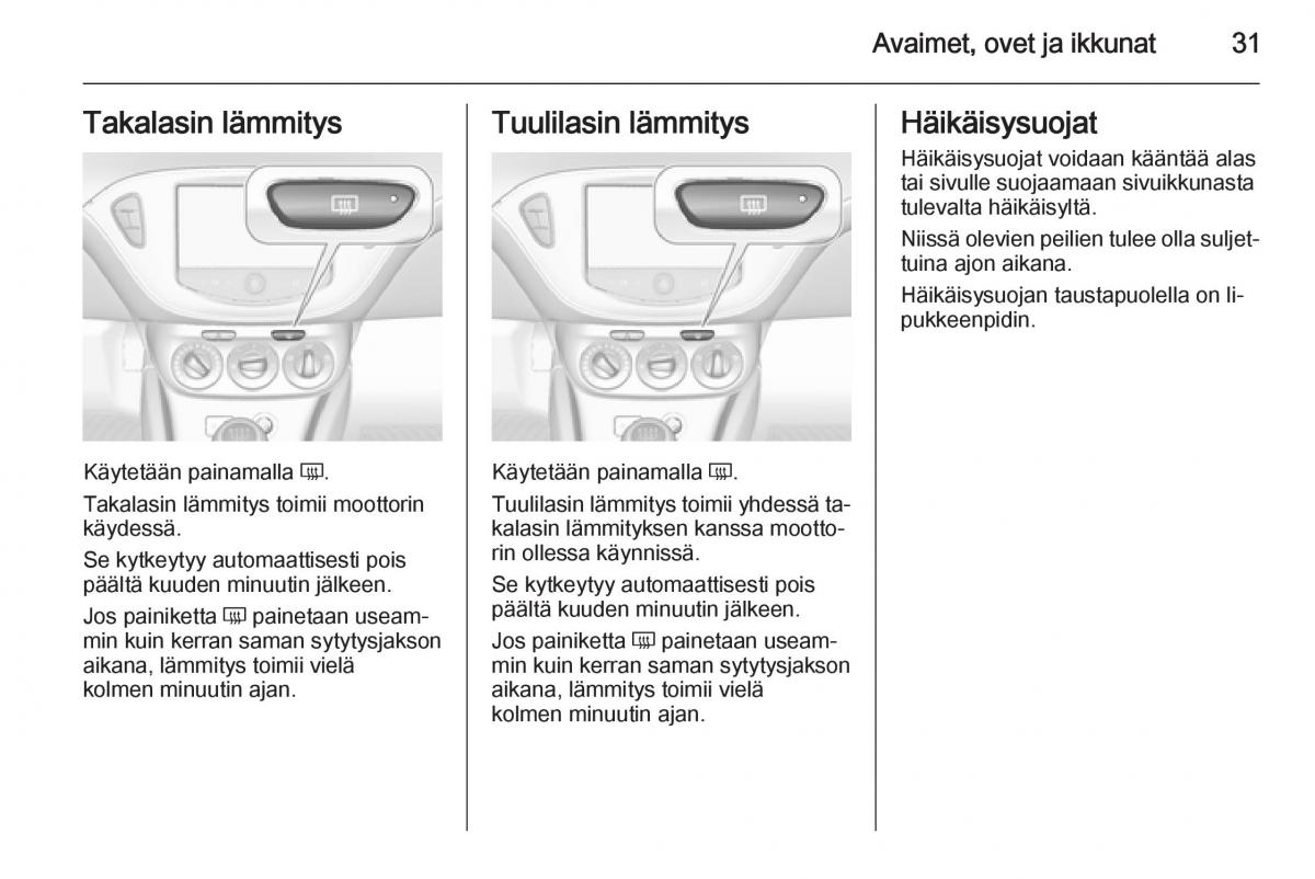 Opel Corsa D omistajan kasikirja / page 33