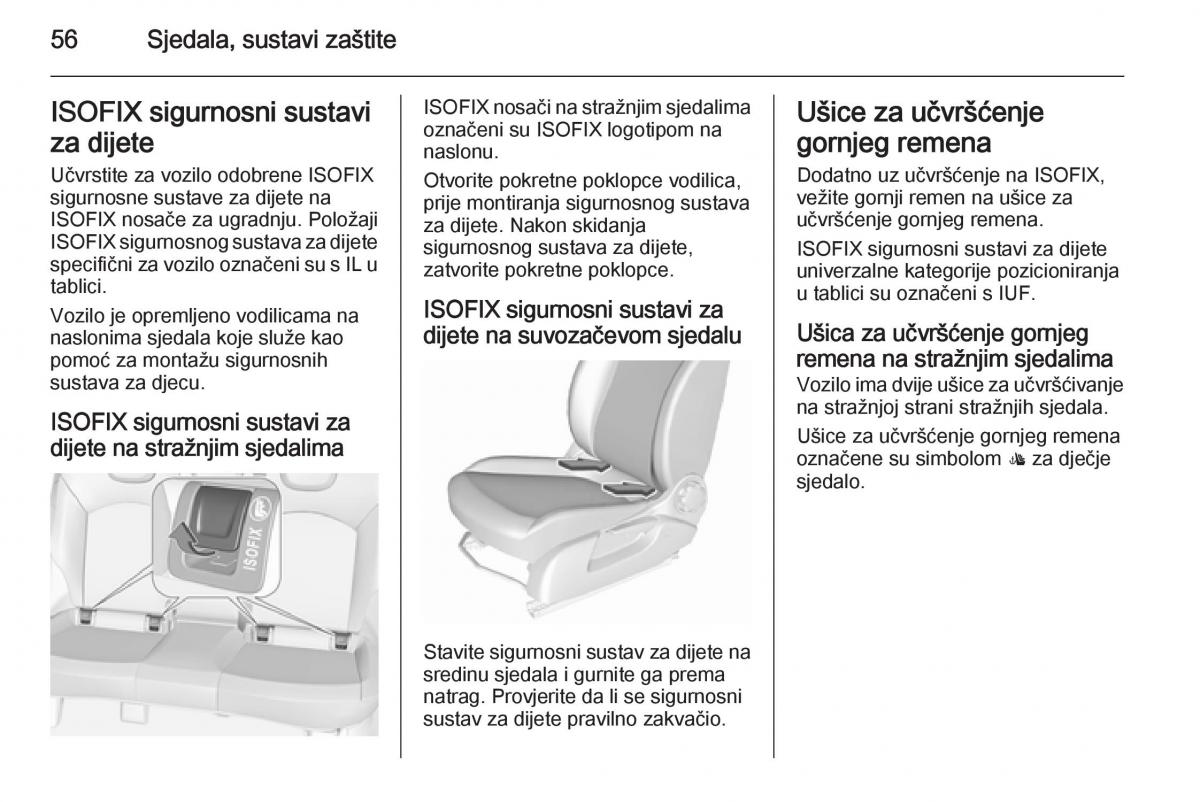 Opel Corsa D vlasnicko uputstvo / page 58