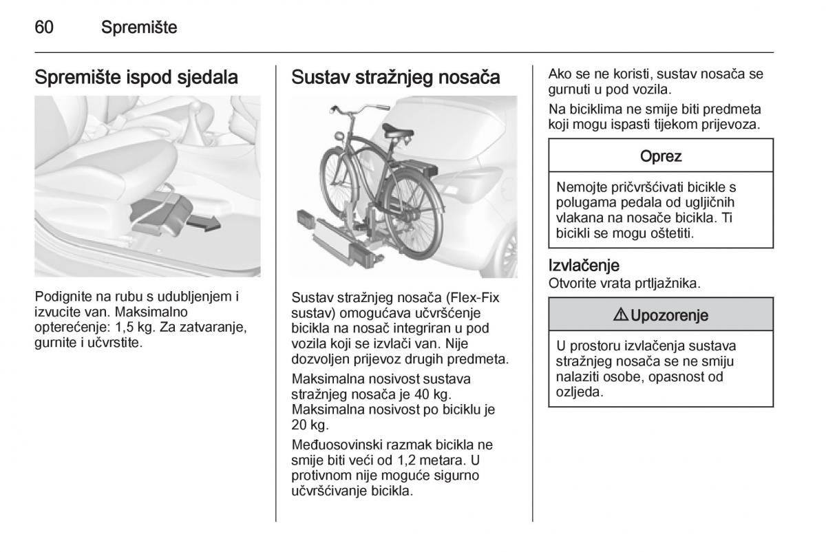 Opel Corsa D vlasnicko uputstvo / page 62