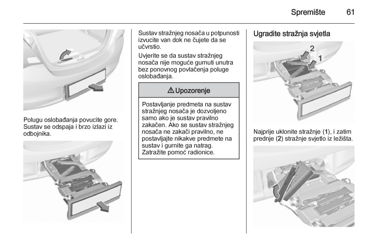 Opel Corsa D vlasnicko uputstvo / page 63