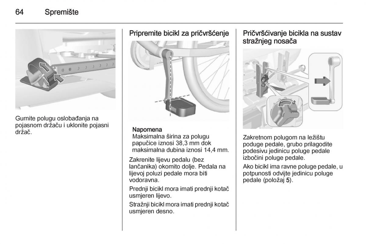 Opel Corsa D vlasnicko uputstvo / page 66