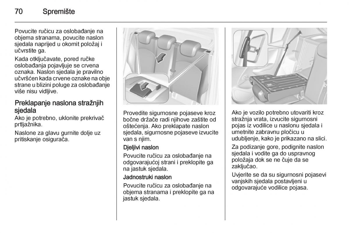 Opel Corsa D vlasnicko uputstvo / page 72