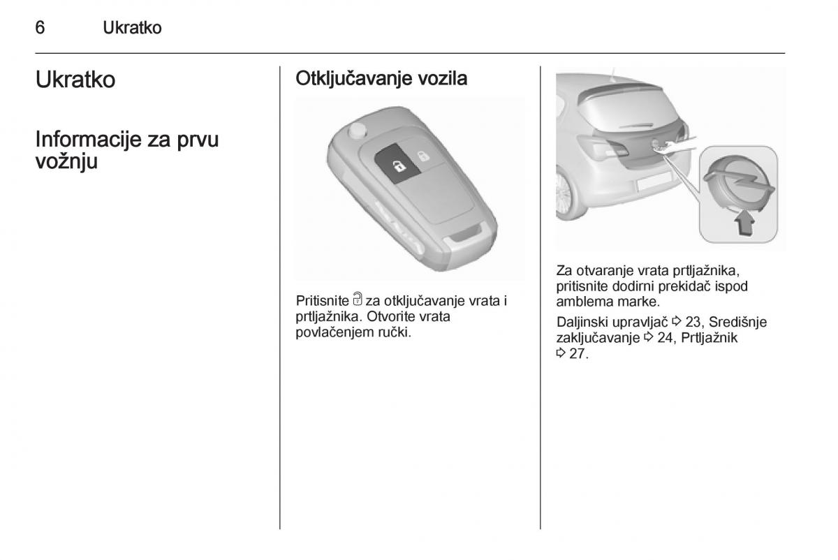 Opel Corsa D vlasnicko uputstvo / page 8