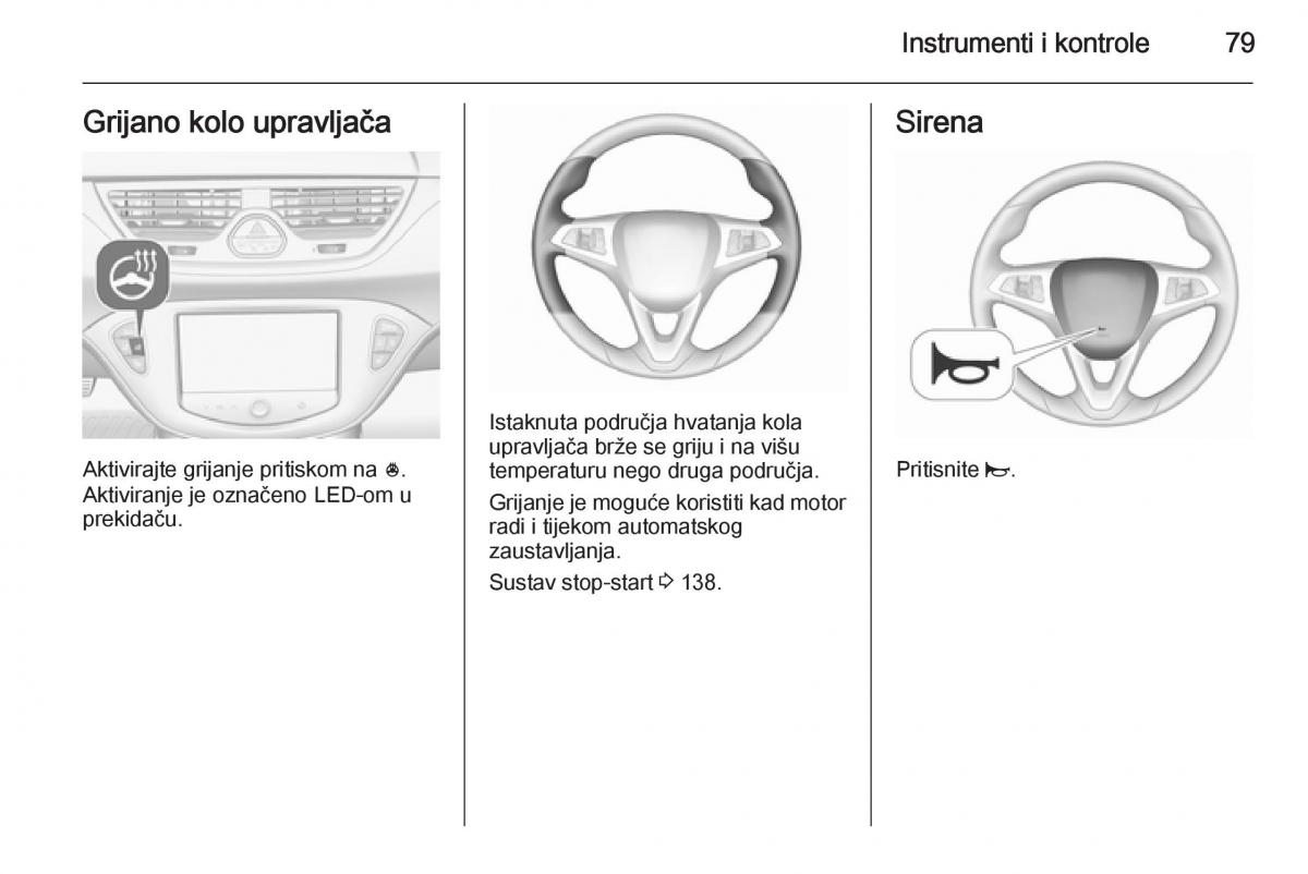 Opel Corsa D vlasnicko uputstvo / page 81