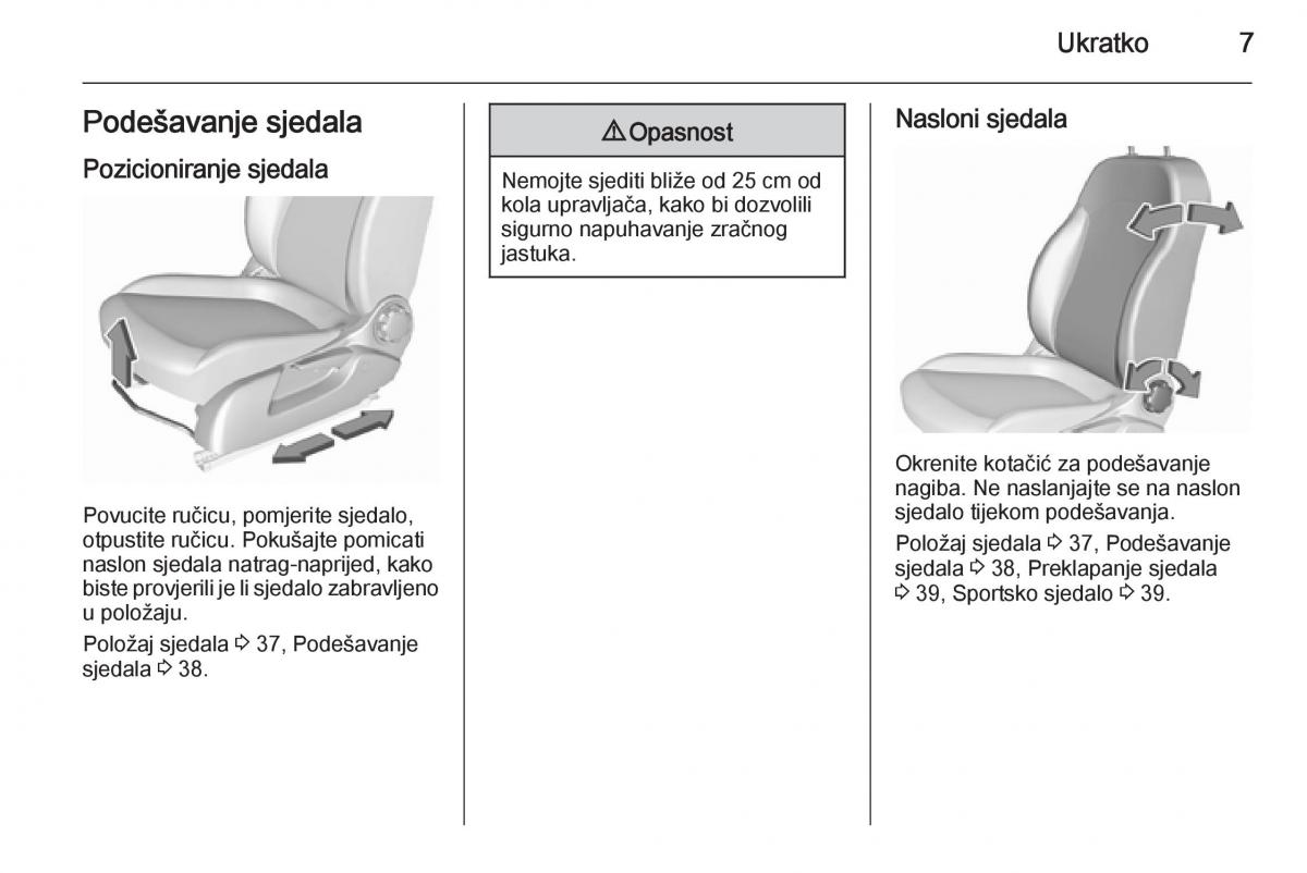 Opel Corsa D vlasnicko uputstvo / page 9