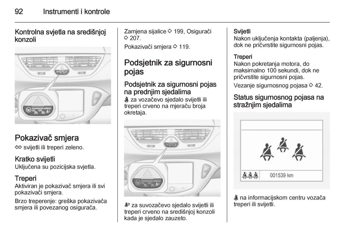 Opel Corsa D vlasnicko uputstvo / page 94