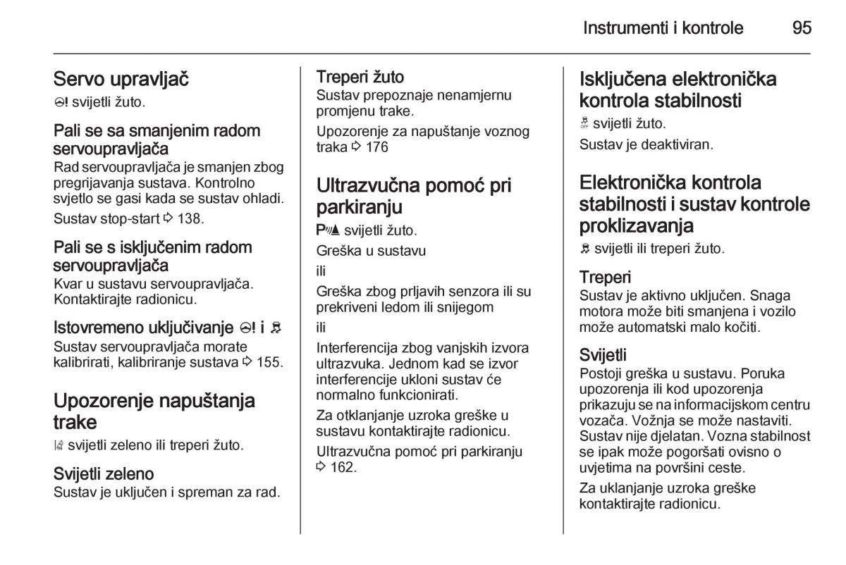 Opel Corsa D vlasnicko uputstvo / page 97