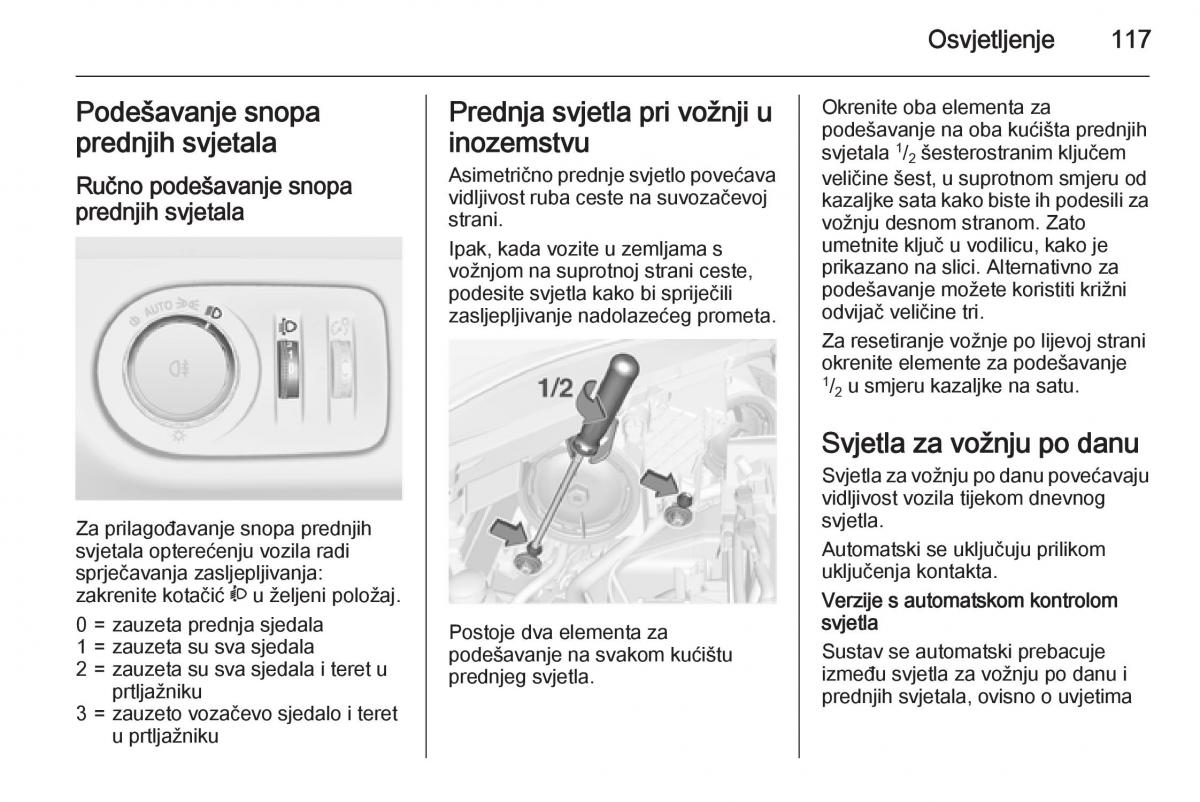 Opel Corsa D vlasnicko uputstvo / page 119