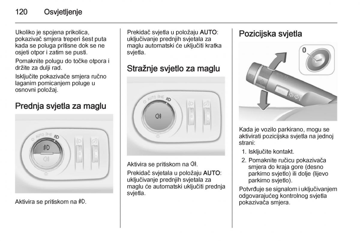 Opel Corsa D vlasnicko uputstvo / page 122