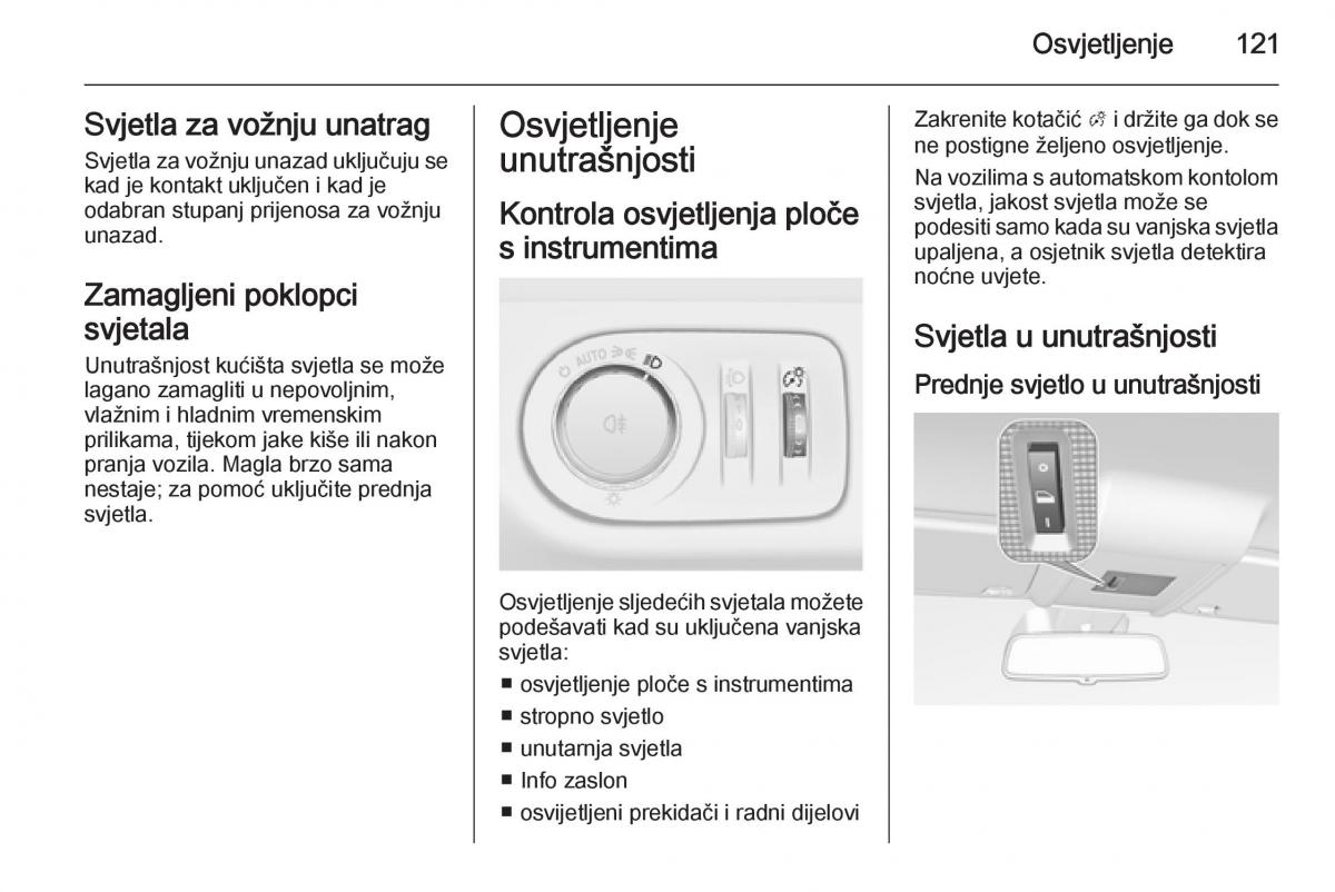 Opel Corsa D vlasnicko uputstvo / page 123