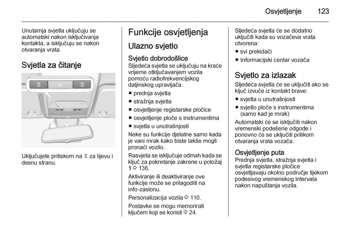 Opel Corsa D vlasnicko uputstvo / page 125