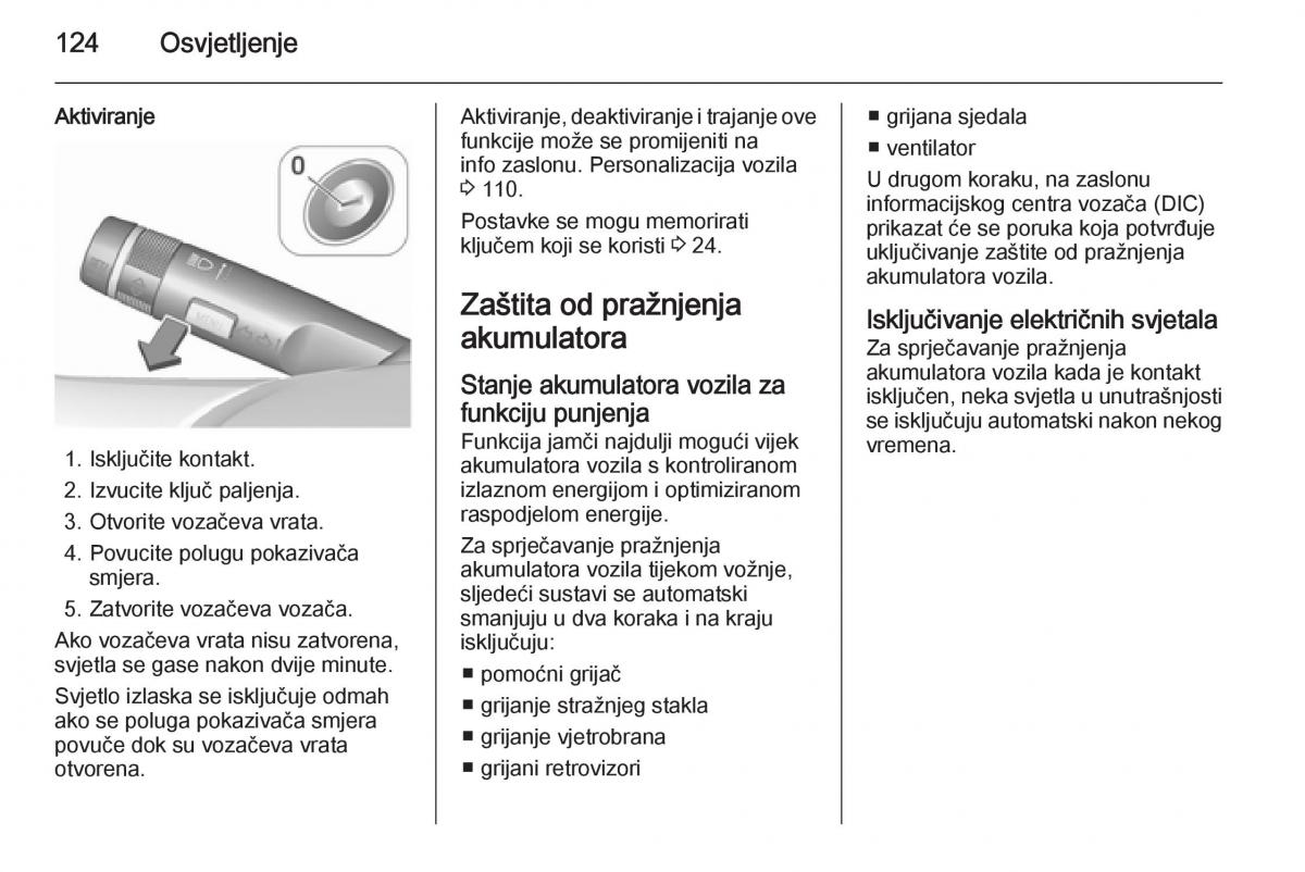 Opel Corsa D vlasnicko uputstvo / page 126