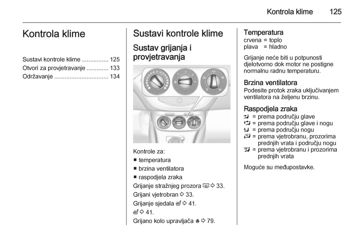 Opel Corsa D vlasnicko uputstvo / page 127