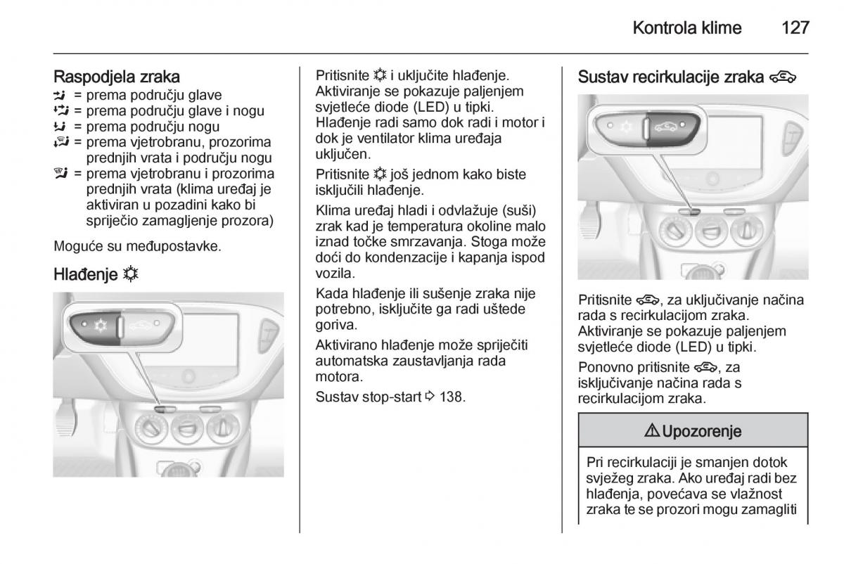 Opel Corsa D vlasnicko uputstvo / page 129