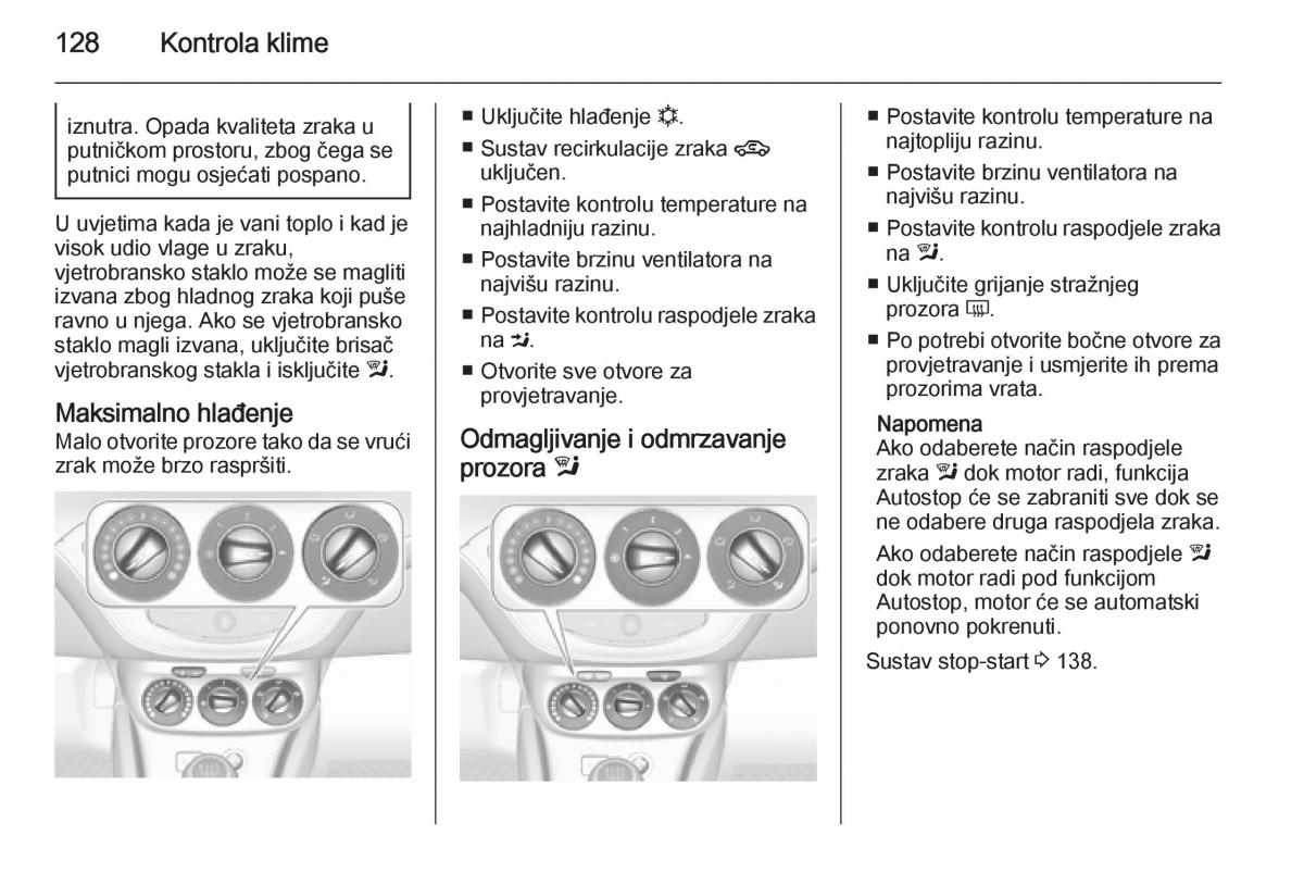 Opel Corsa D vlasnicko uputstvo / page 130