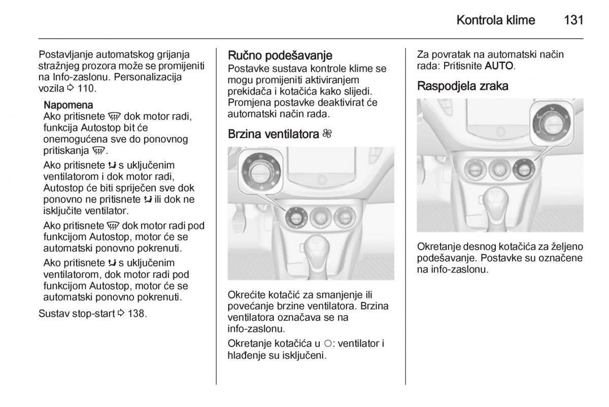 Opel Corsa D vlasnicko uputstvo / page 133