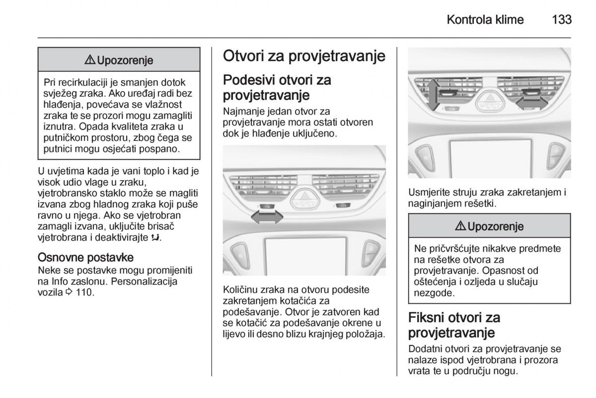 Opel Corsa D vlasnicko uputstvo / page 135