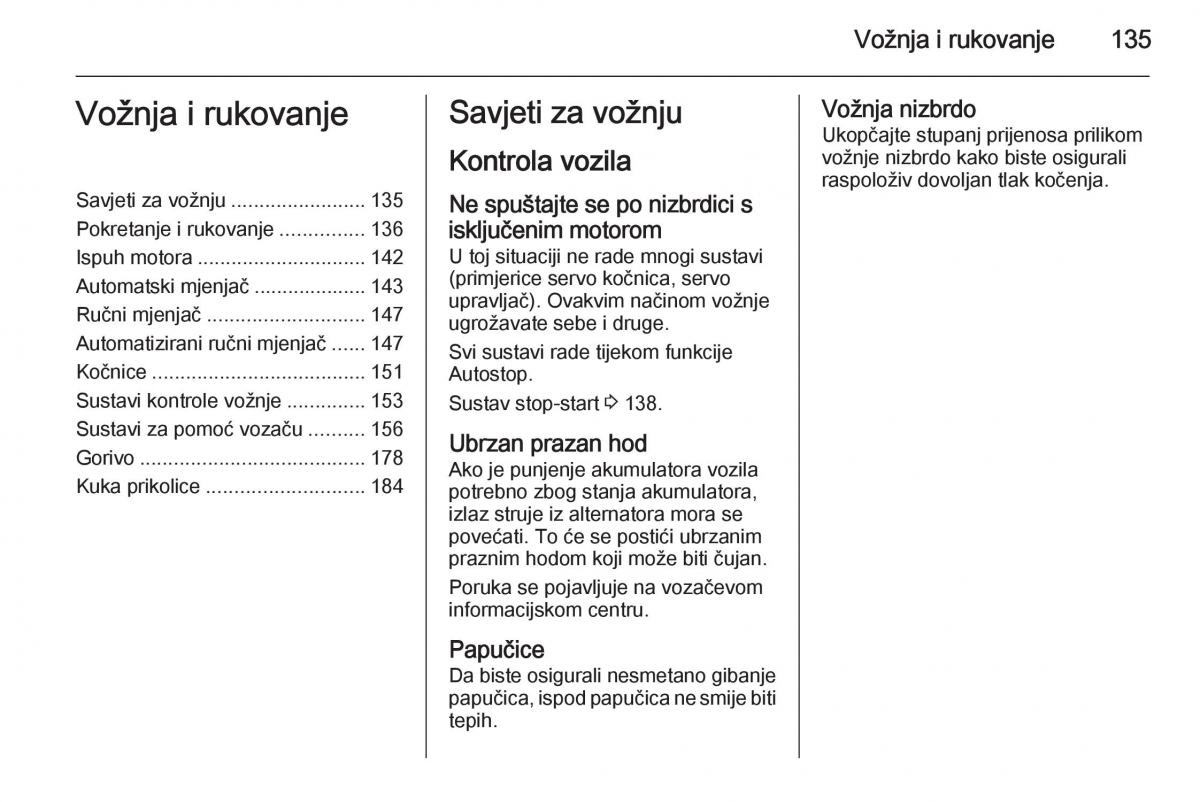 Opel Corsa D vlasnicko uputstvo / page 137