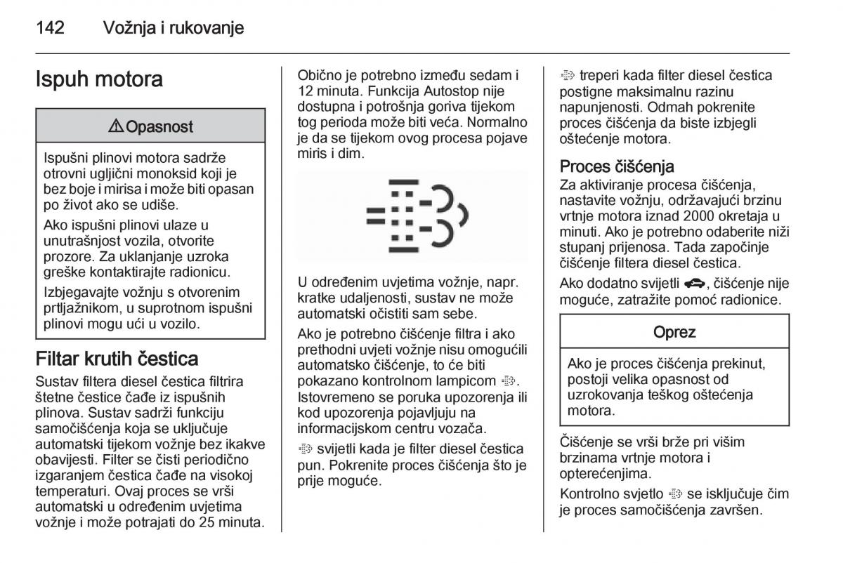 Opel Corsa D vlasnicko uputstvo / page 144