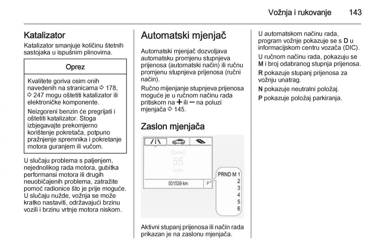 Opel Corsa D vlasnicko uputstvo / page 145