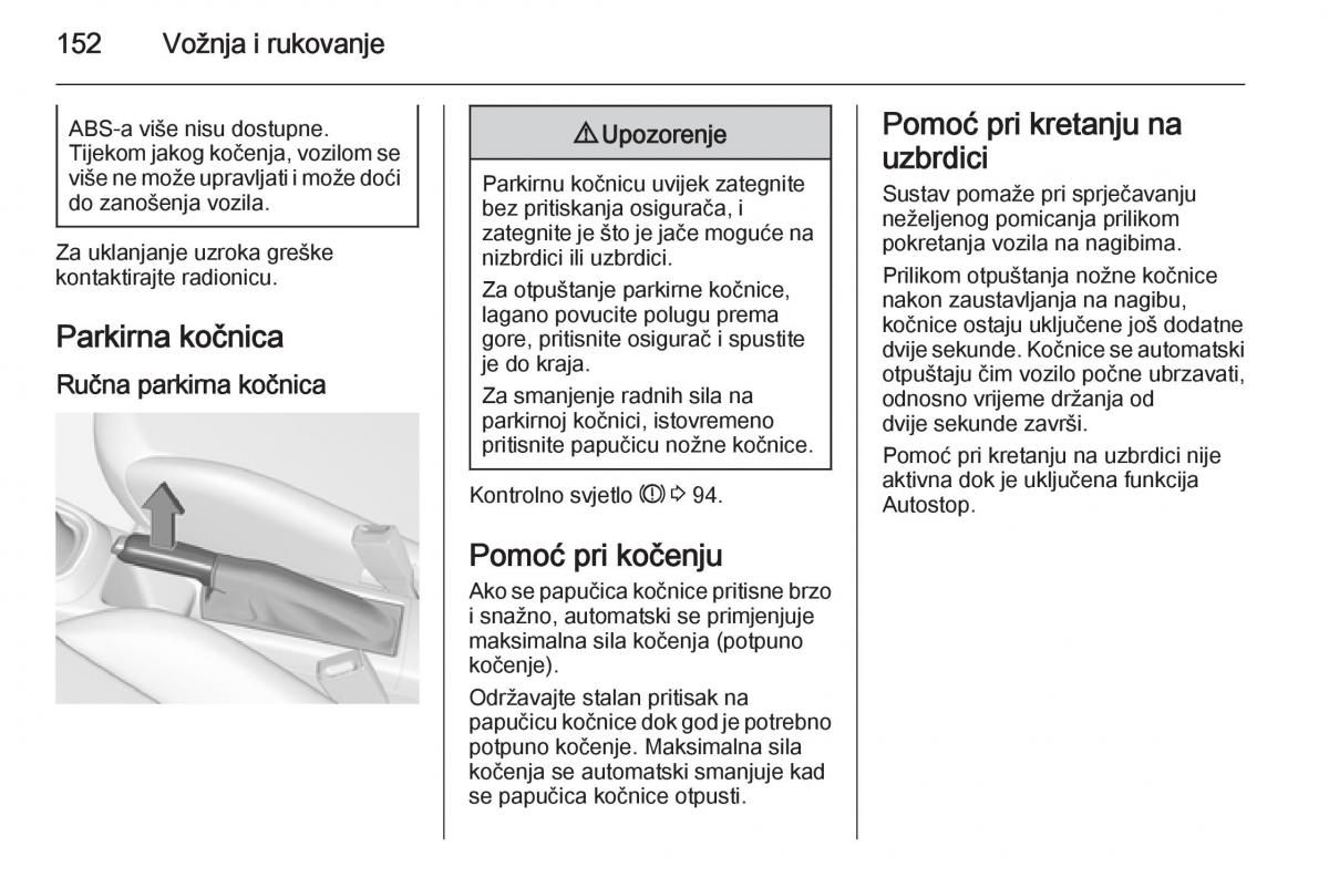 Opel Corsa D vlasnicko uputstvo / page 154