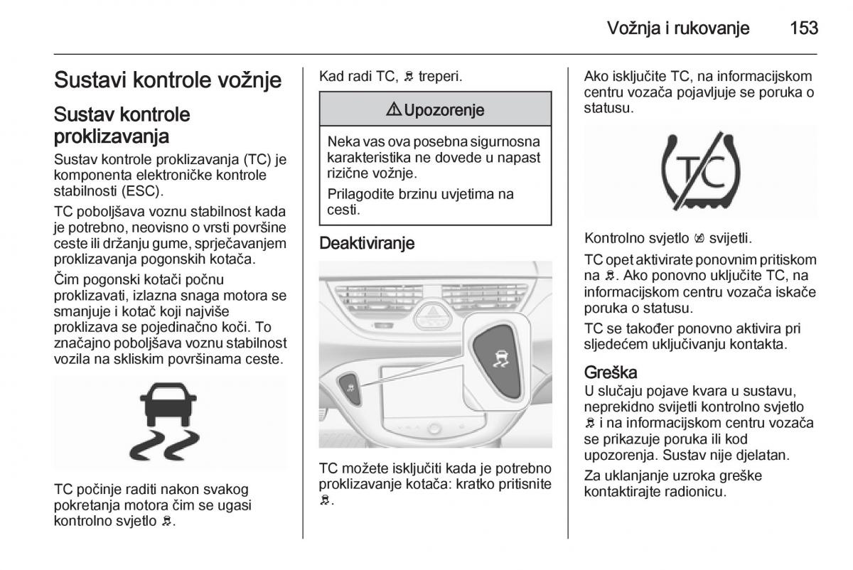 Opel Corsa D vlasnicko uputstvo / page 155