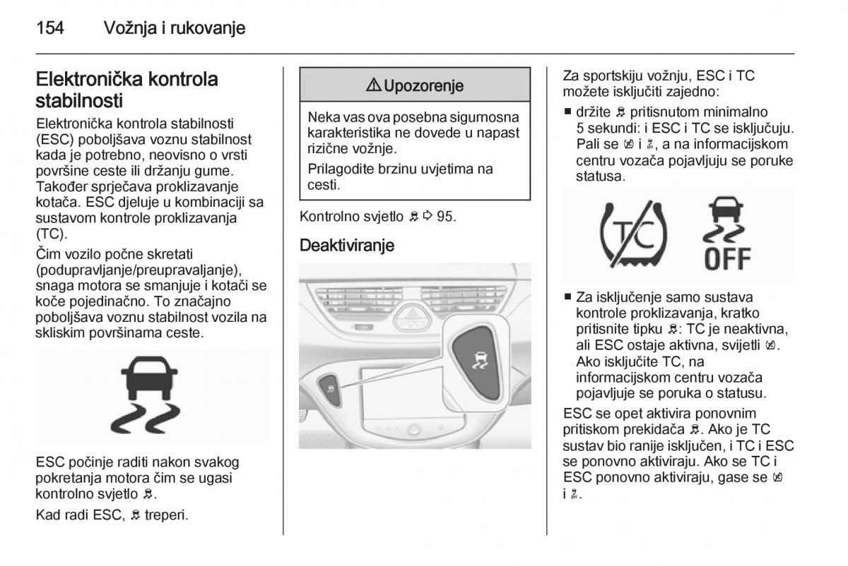 Opel Corsa D vlasnicko uputstvo / page 156