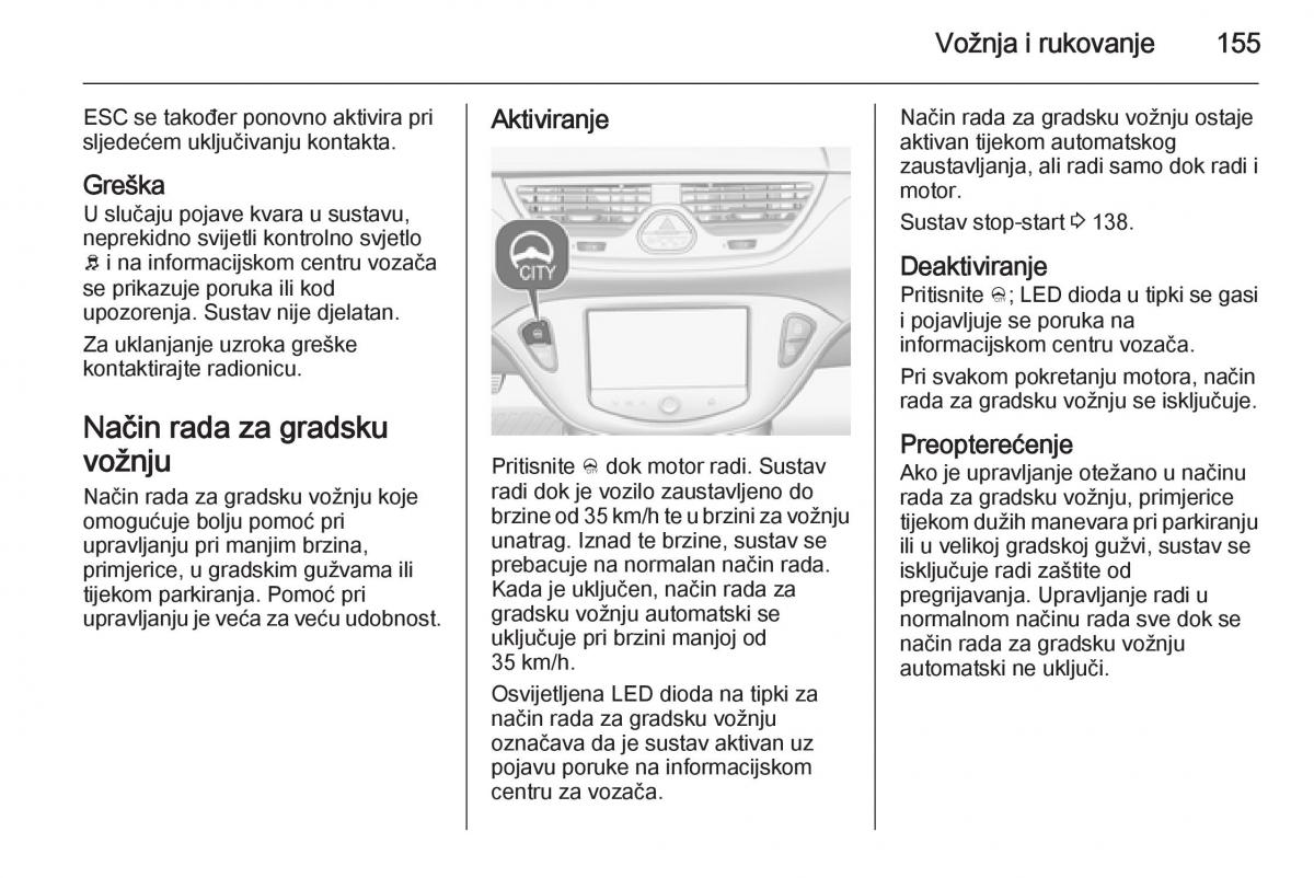 Opel Corsa D vlasnicko uputstvo / page 157