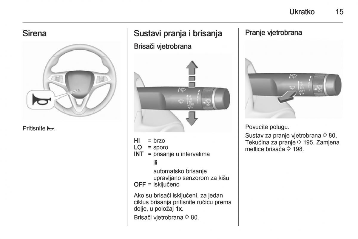 Opel Corsa D vlasnicko uputstvo / page 17