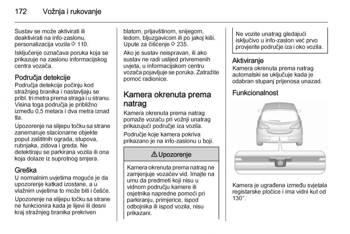 Opel Corsa D vlasnicko uputstvo / page 174