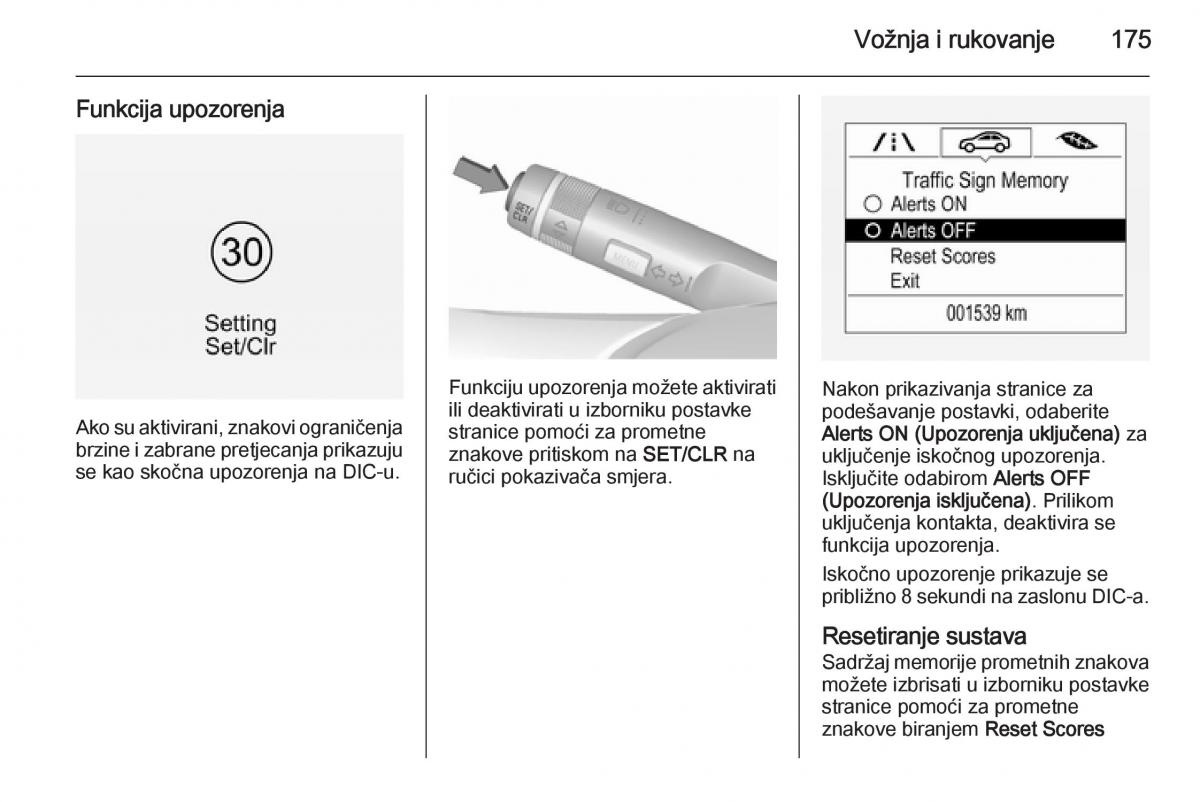 Opel Corsa D vlasnicko uputstvo / page 177