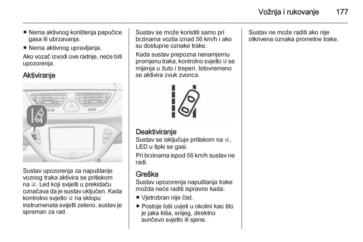 Opel Corsa D vlasnicko uputstvo / page 179