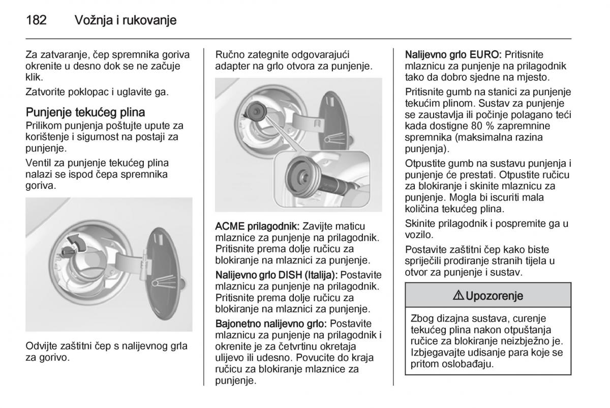 Opel Corsa D vlasnicko uputstvo / page 184