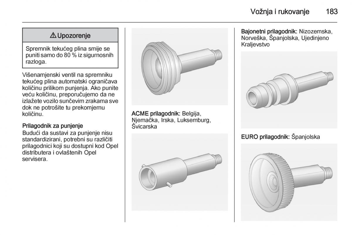 Opel Corsa D vlasnicko uputstvo / page 185