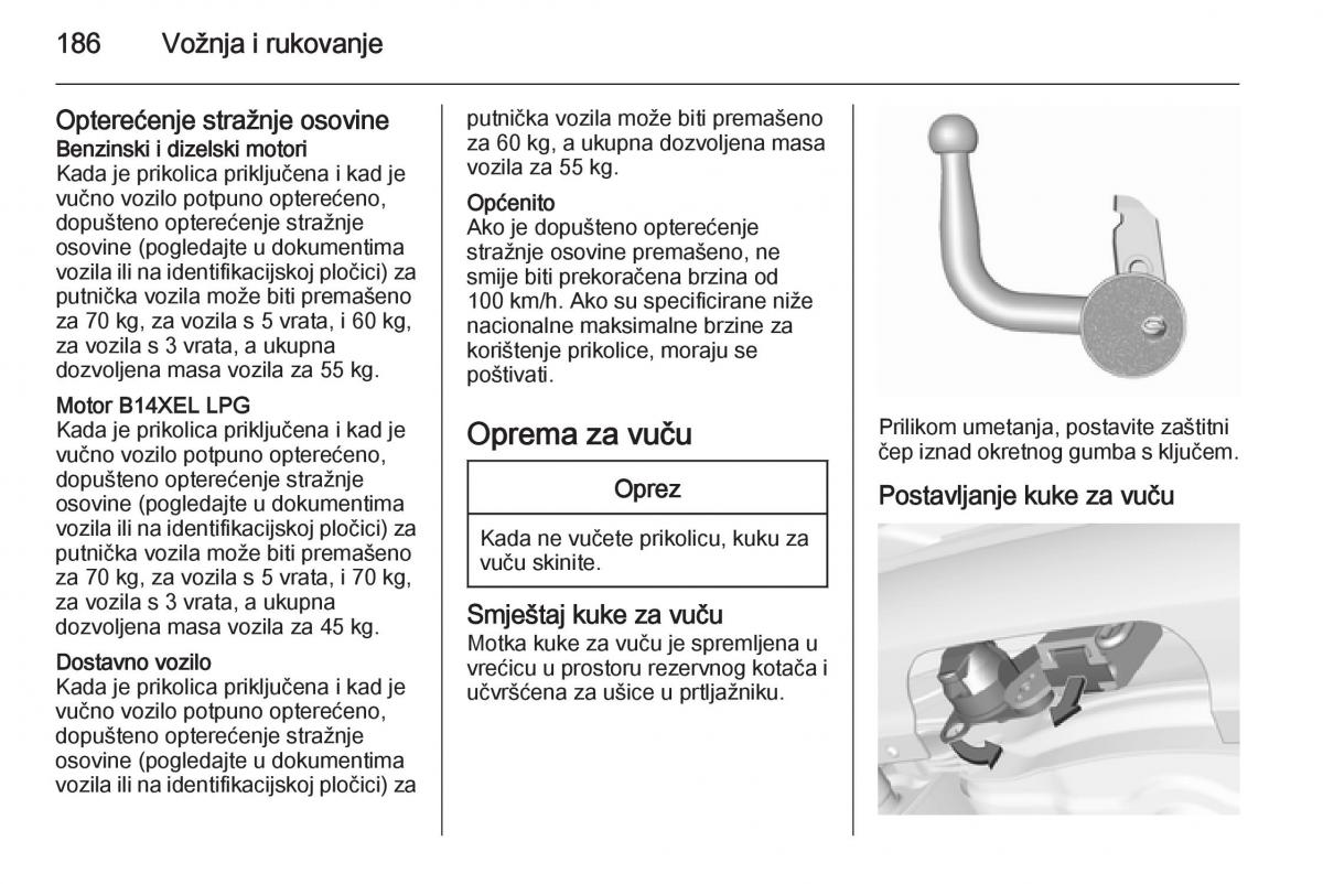 Opel Corsa D vlasnicko uputstvo / page 188