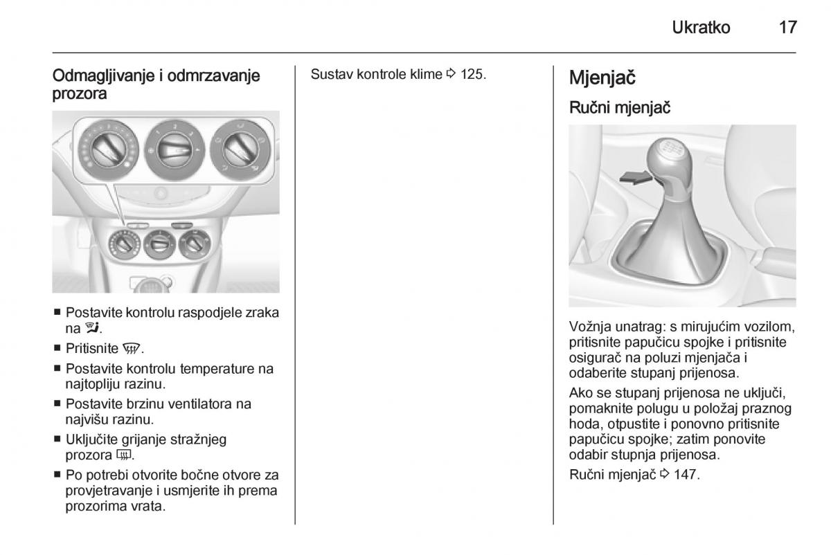 Opel Corsa D vlasnicko uputstvo / page 19