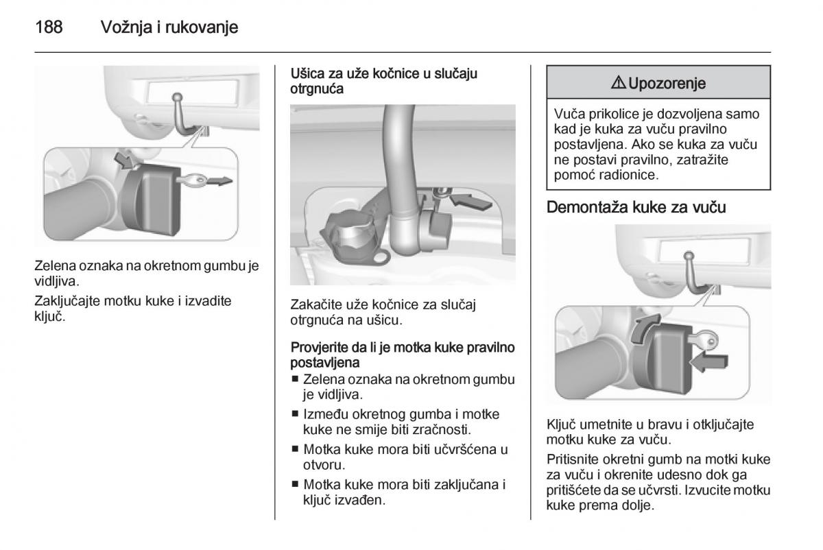 Opel Corsa D vlasnicko uputstvo / page 190