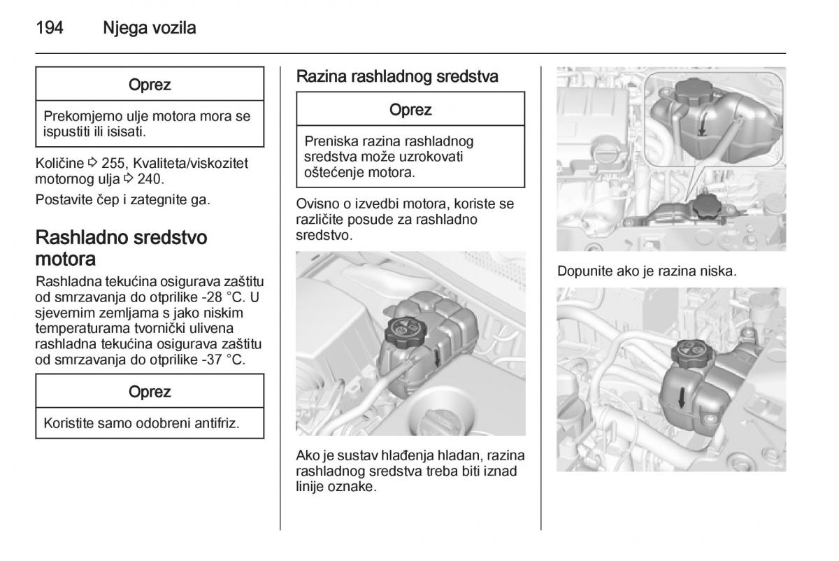 Opel Corsa D vlasnicko uputstvo / page 196