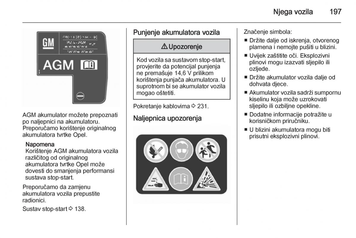 Opel Corsa D vlasnicko uputstvo / page 199