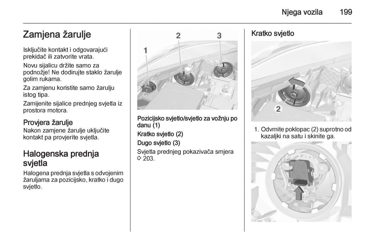 Opel Corsa D vlasnicko uputstvo / page 201