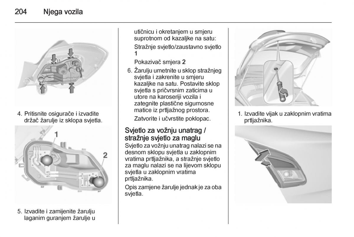 Opel Corsa D vlasnicko uputstvo / page 206