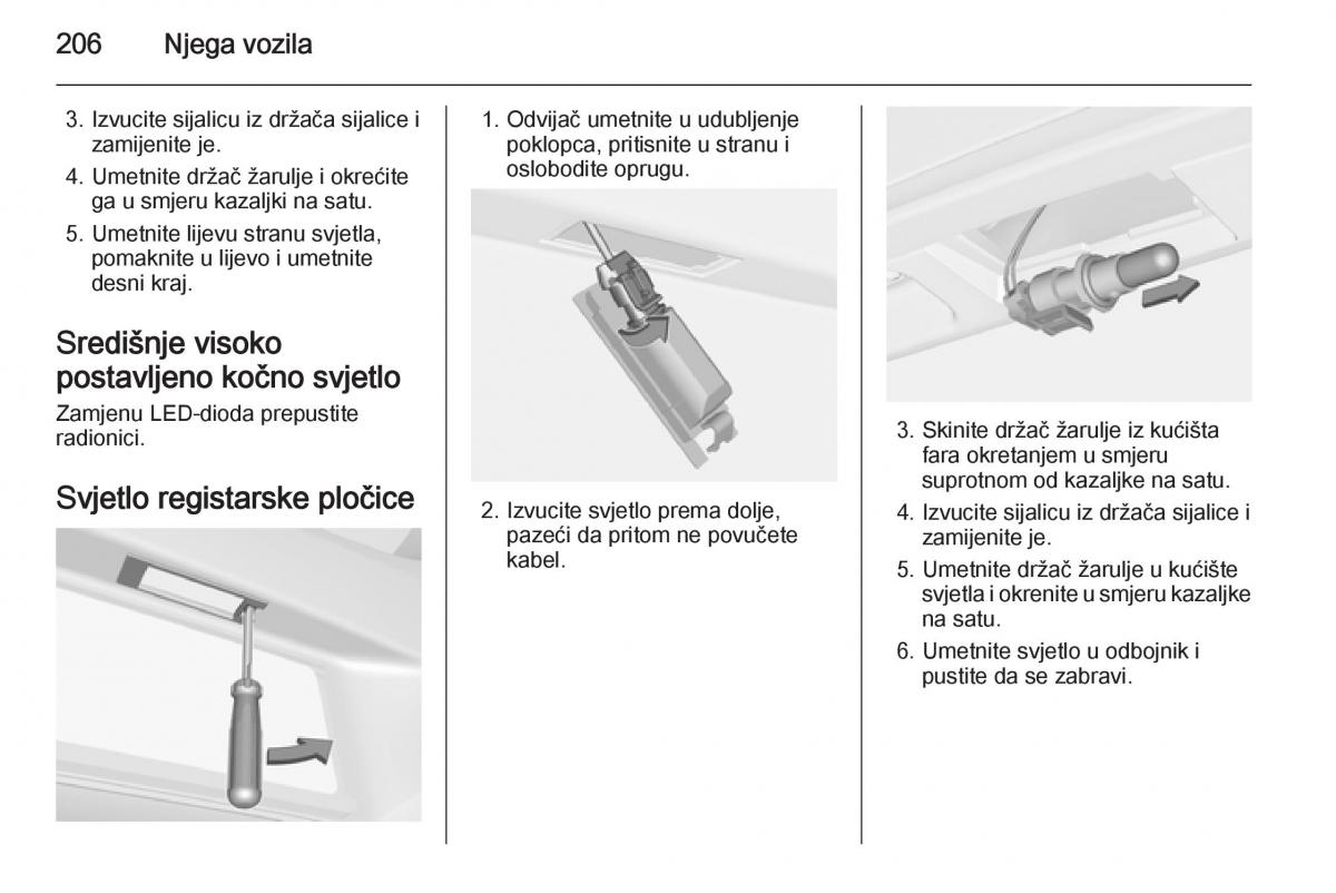 Opel Corsa D vlasnicko uputstvo / page 208