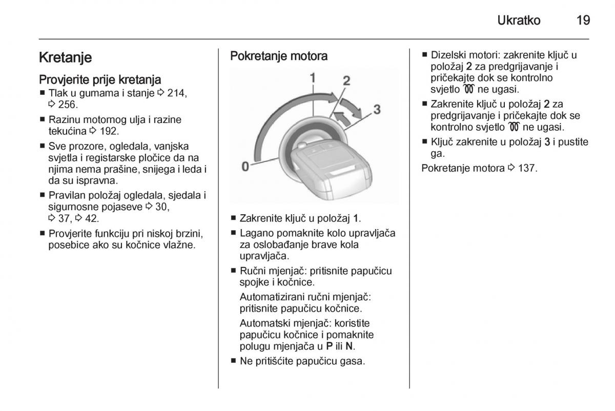 Opel Corsa D vlasnicko uputstvo / page 21